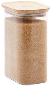 Pebbly PKV-068 Skleněná s bambusovým víkem 1,2 l