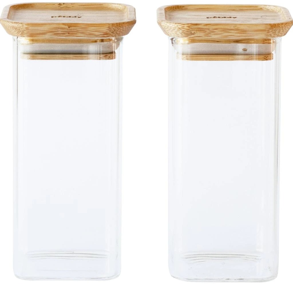 Pebbly PKV-048 Set 2ks skleněných dóz, 320 ml