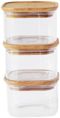 Pebbly PKV-034 Set 3ks skleněných dóz, 500 ml
