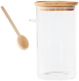 Pebbly PKV-050 Skleněná dóza s odměrkou, 1,4 l