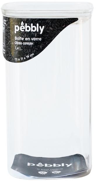 Pebbly PKV-045 Skleněná dóza, 1,4 l