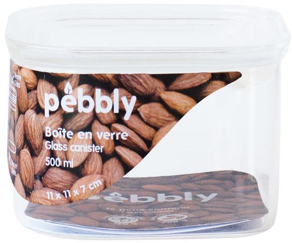 Pebbly PKV-043 Skleněná dóza, 500 ml