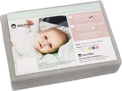 Maceshka Nepropustné prostěradlo froté 140x70cm šedá