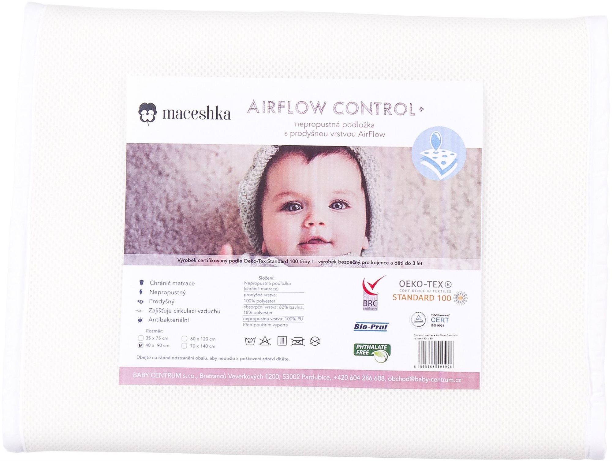 Maceshka Chránič matrace AirFlow Control+ 140 × 70 cm