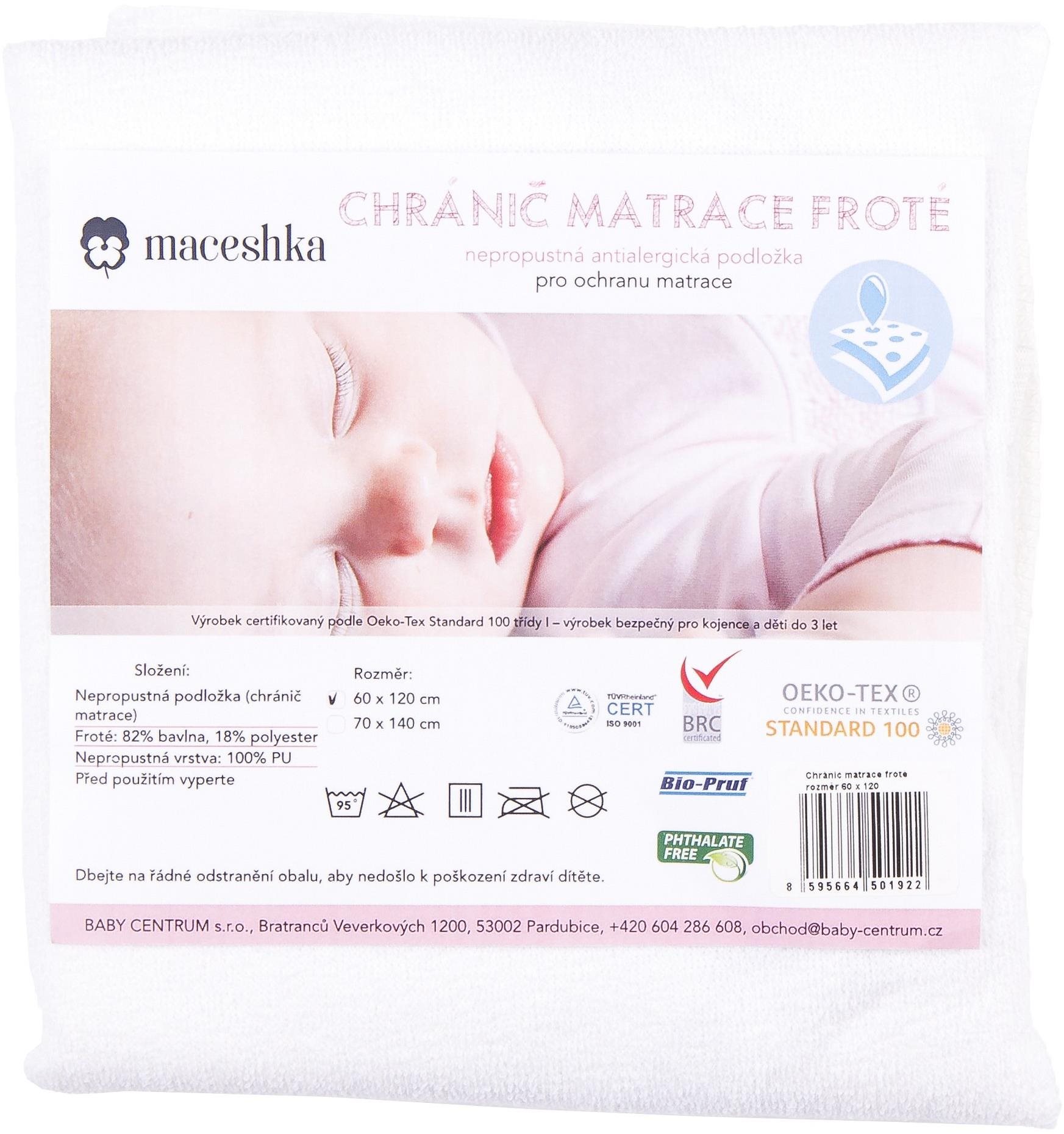 Maceshka Chránič matrace froté 120 × 60 cm