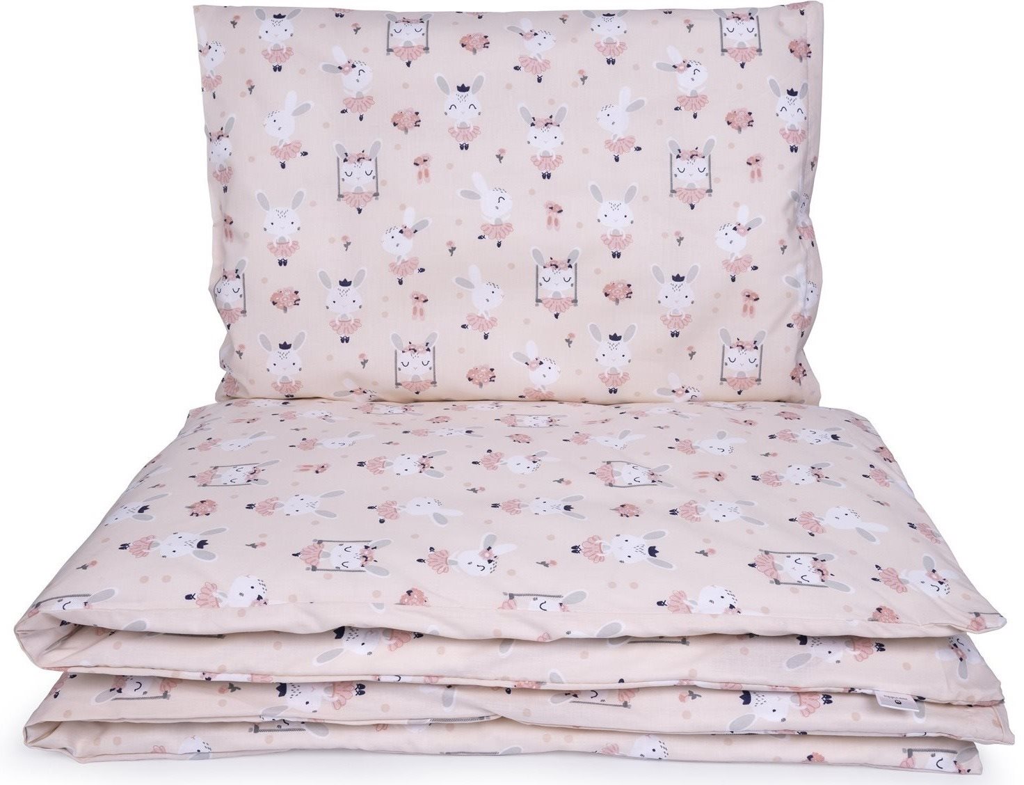 Maceshka Povlečení Basic tisk Zajíčci baletky v růžové