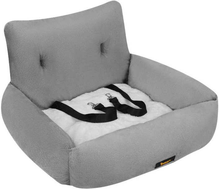 Purlov Autosedačka pro psy vel. L 53 × 42 × 30 cm, šedá
