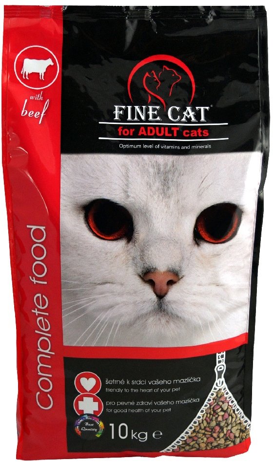 FINE CAT Granule pro kočky s hovězím 10 kg