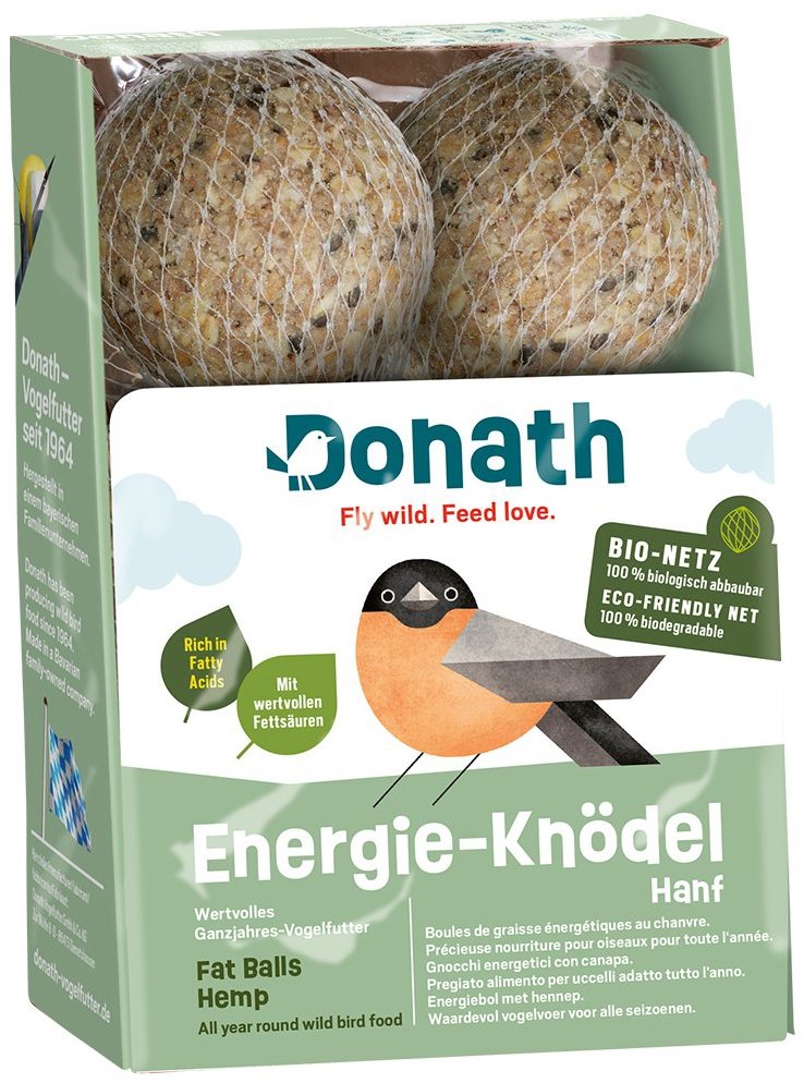 Donath Lojové koule Energie Knödel s konopím, v organické síťce 6 ks