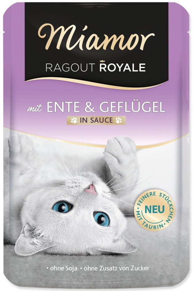Finnern Miamor Ragout Royale Kachna a drůbež v omáčce kapsička 10 × 100 g