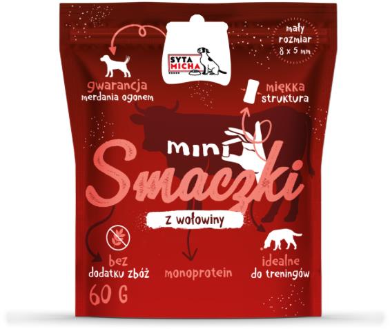 Syta micha - Mini pamlsky pro psy s hovězím masem