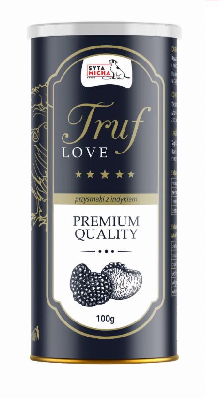 Syta micha - Měkké pamlsky s lanýžem TrufLove, Příchutě kachna