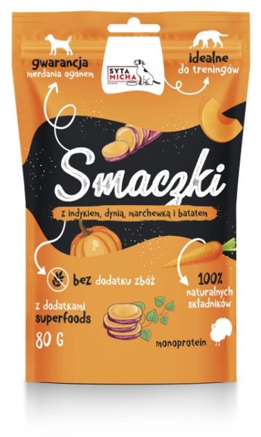 Syta micha - Pamlsky s krůtím masem, dýní, mrkví a batátami