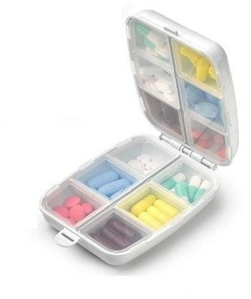 PLASTIC FORTE Dávkovač léků dvoudílný 10 × 14 × 2 cm