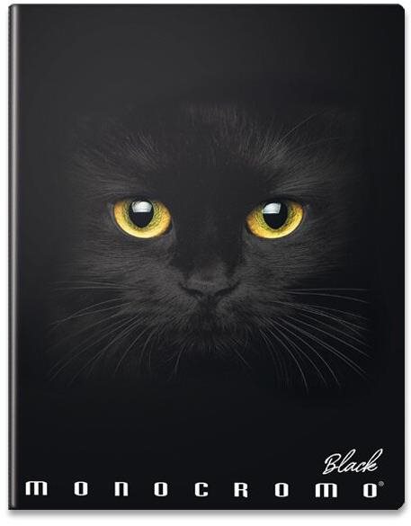 PIGNA Monocromo Black A4 šitý, náhodný motiv, linka