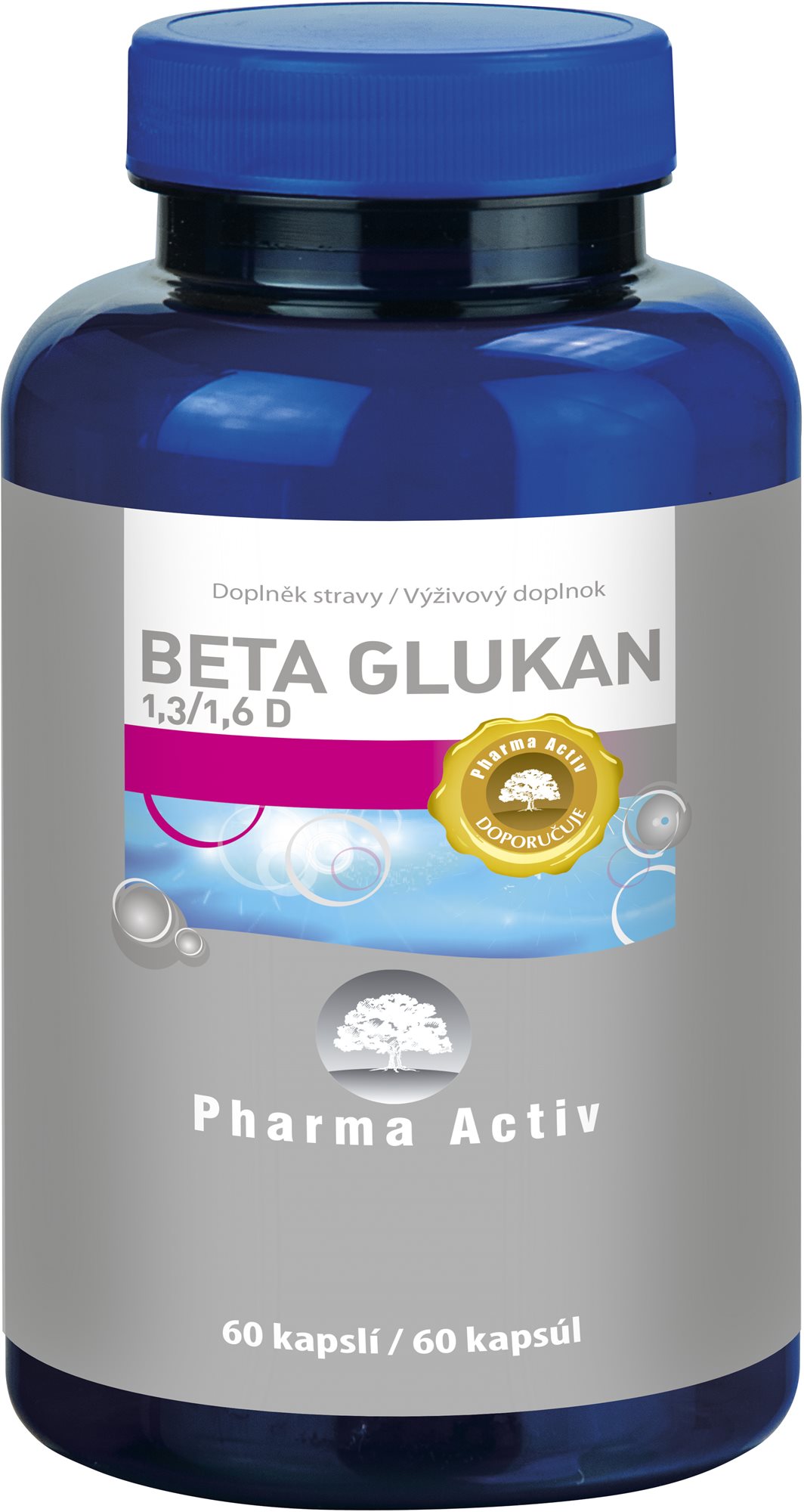 Pharma Activ Beta Glukan 1.3/1.6D 500mg, 60 kapslí
