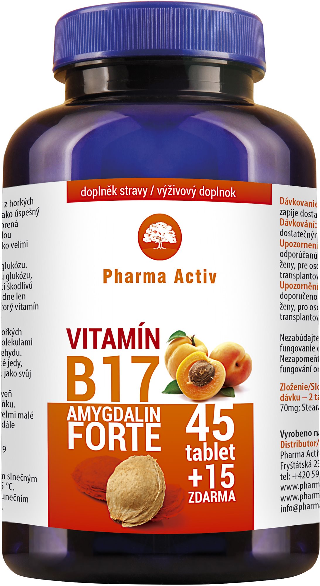 Pharma Activ AMYGDALIN FORTE B17 45+15 tablet
