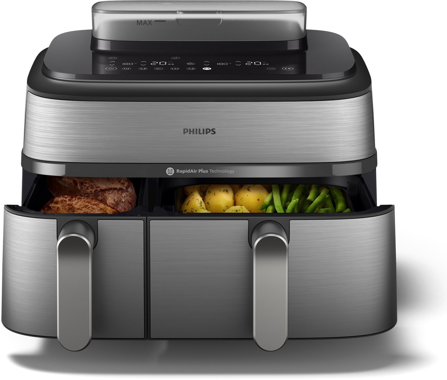 Philips 5000 Series Airfryer Dual Basket s vařením v páře 9l NA555/00