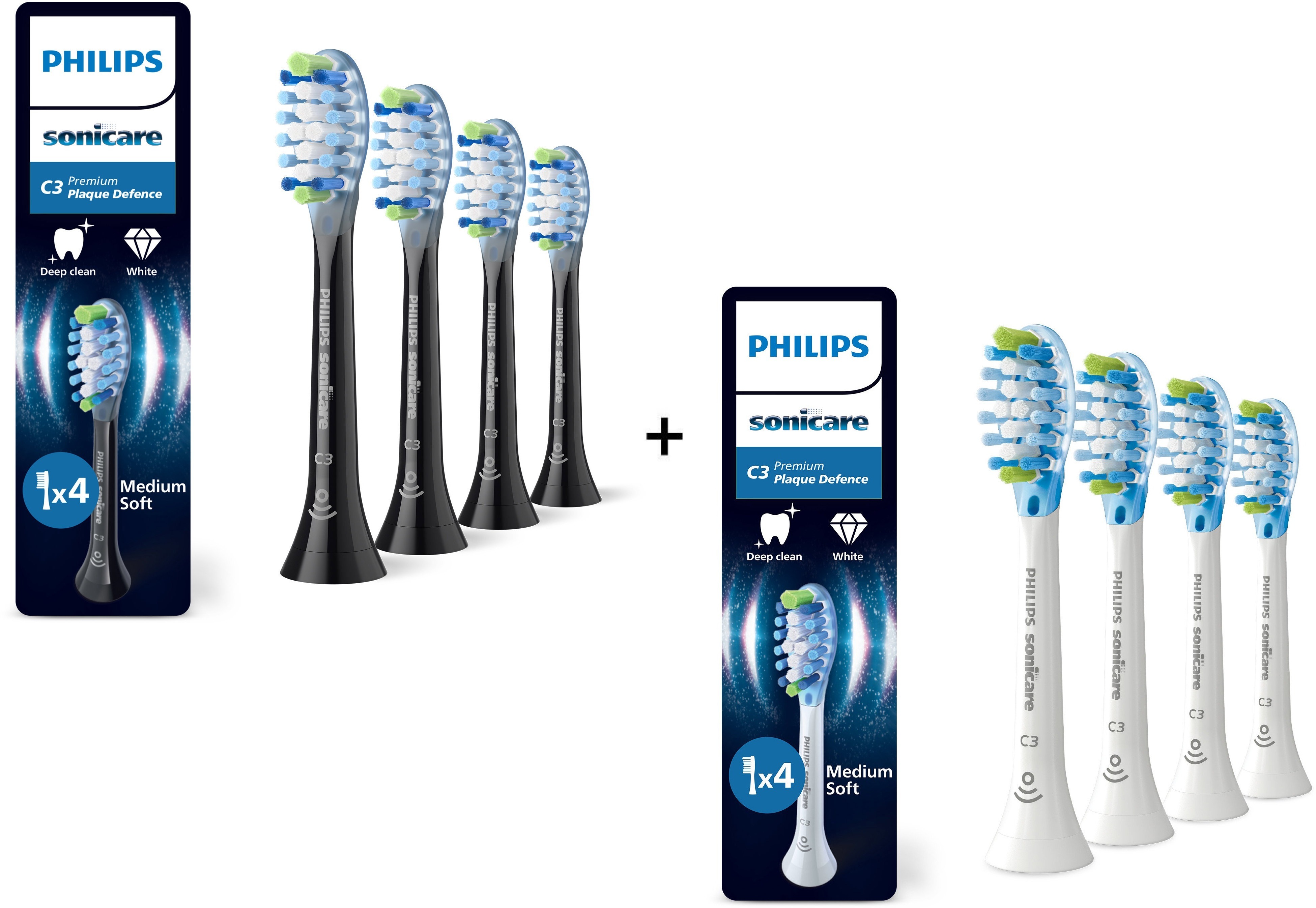 Philips Sonicare Premium Plaque Defence HX9044/88 4 ks + HX9044/87 4 ks