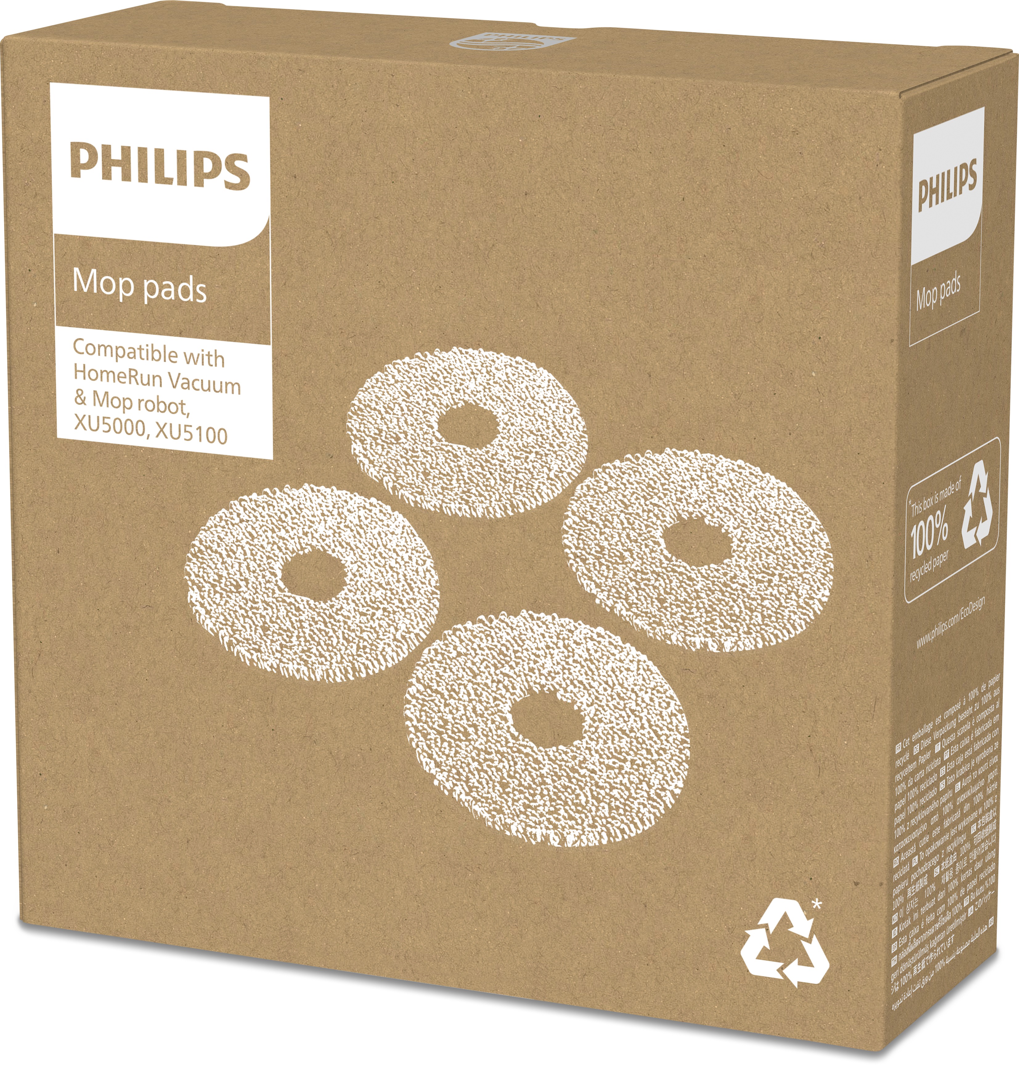 Philips Náhradní rotační mopy pro robotické vysavače 4 ks XV1452/10
