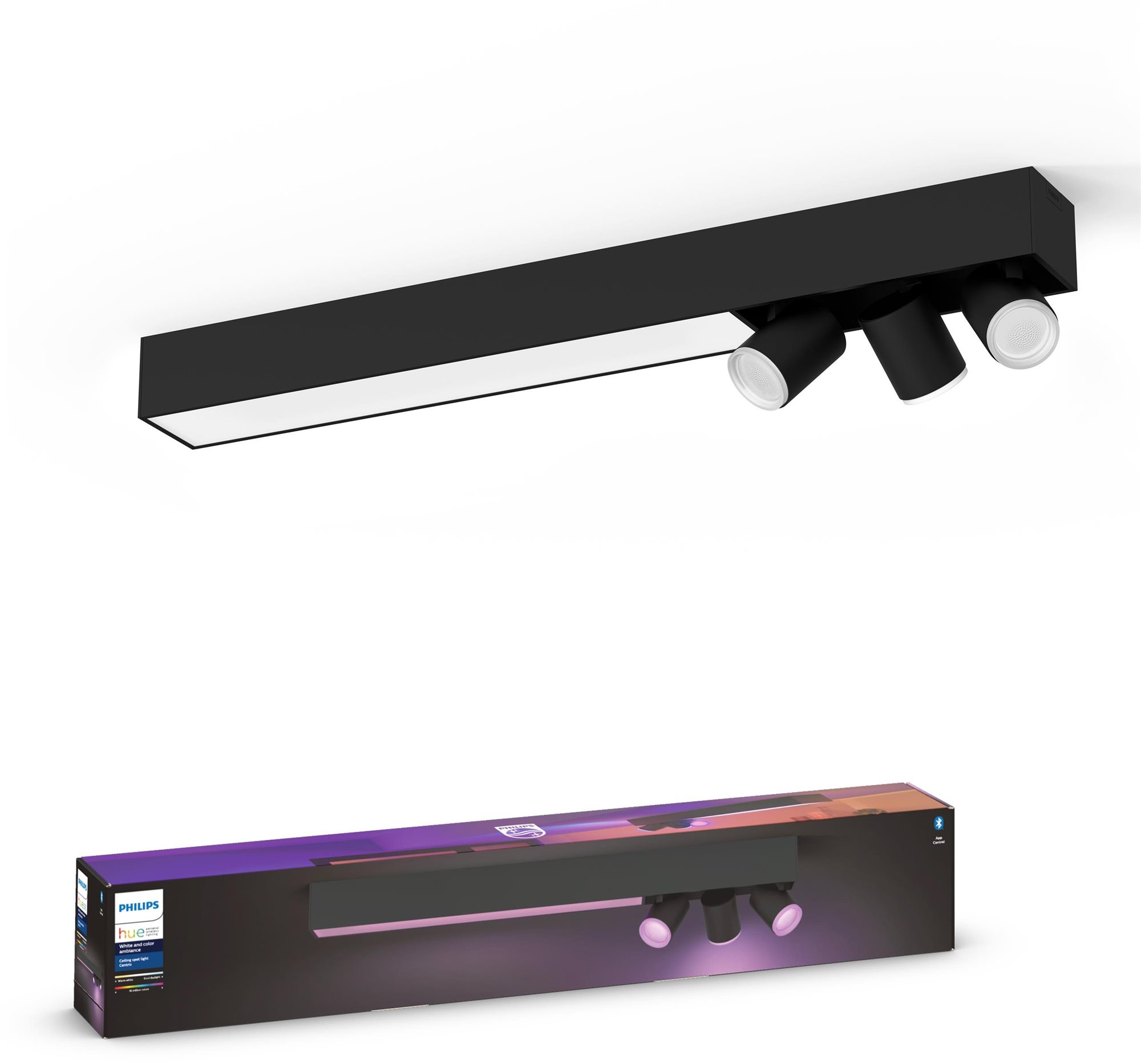 Philips Hue White and Color Ambiance Centris 3L Ceiling Černá 50609/30/P7