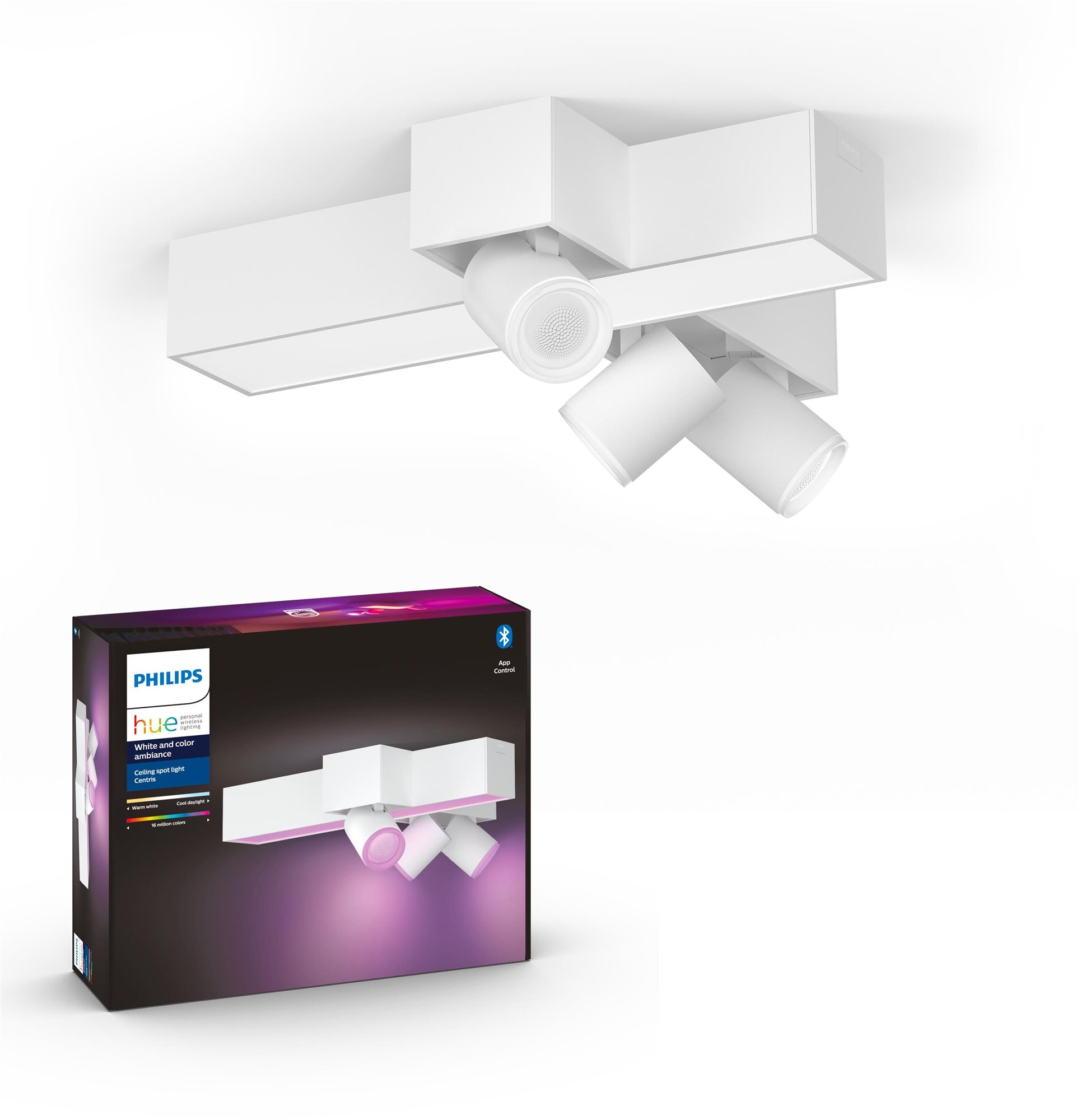 Philips Hue White and Color Ambiance Centris 3L Cross Ceiling Bílá 50608/31/P7