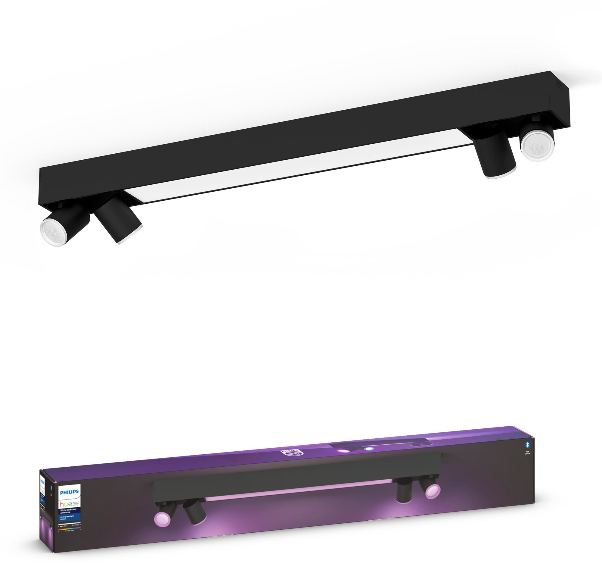 Philips Hue White and Color Ambiance Centris 4L Ceiling Černá 50607/30/P7