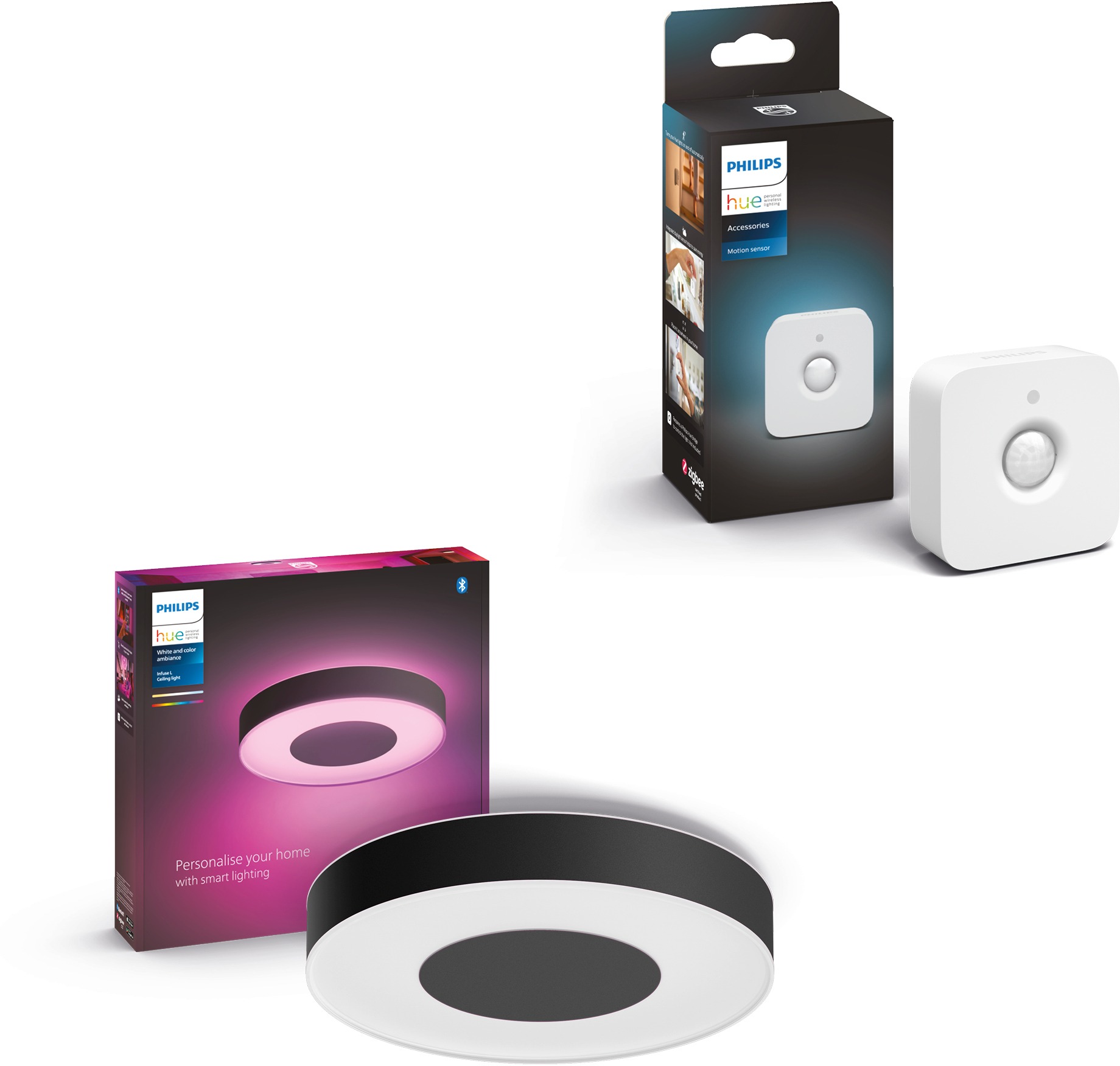 Philips Hue Infuse L stropní černé + Hue Motion Sensor