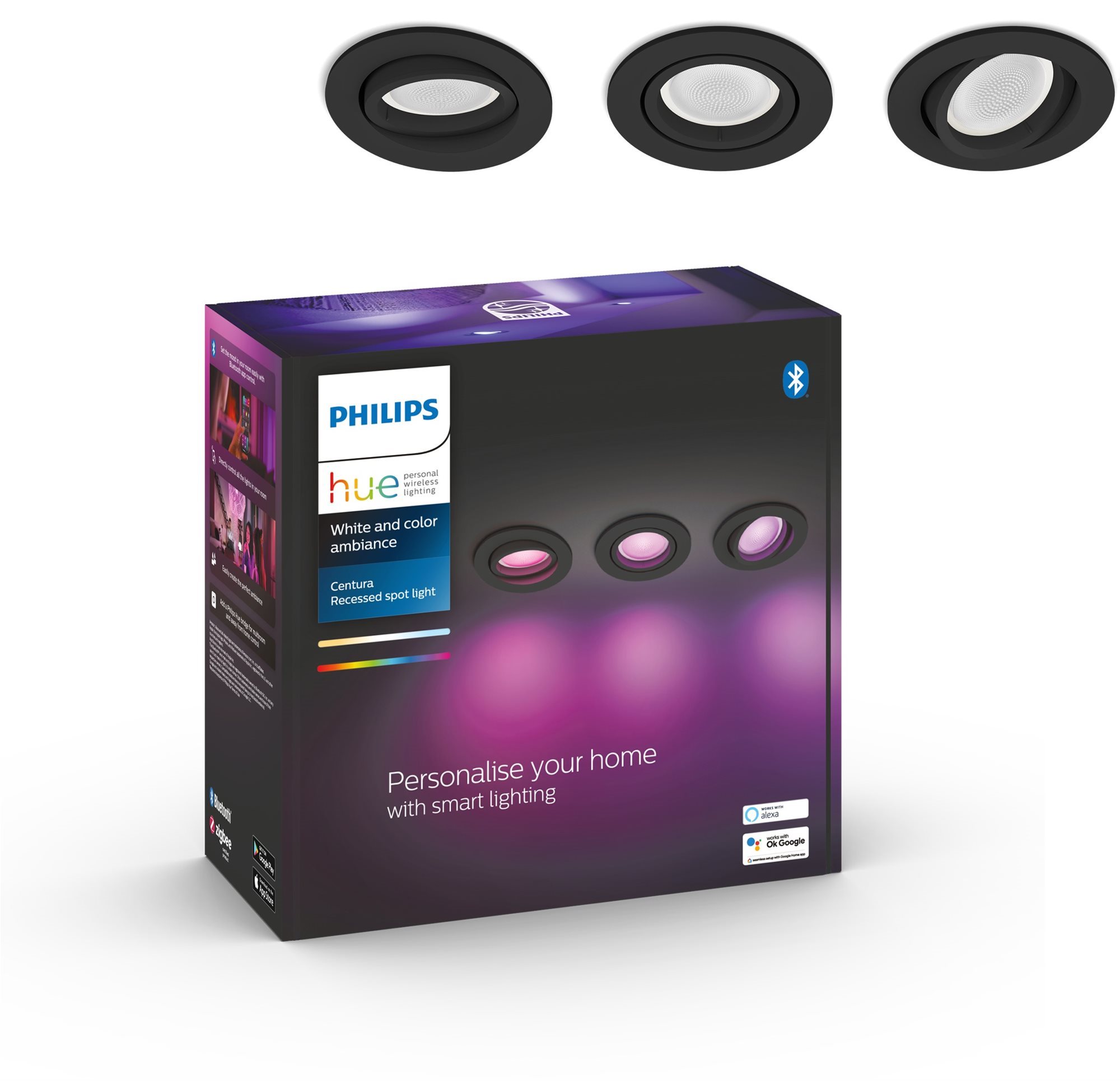 Philips Hue Centura černé 3ks