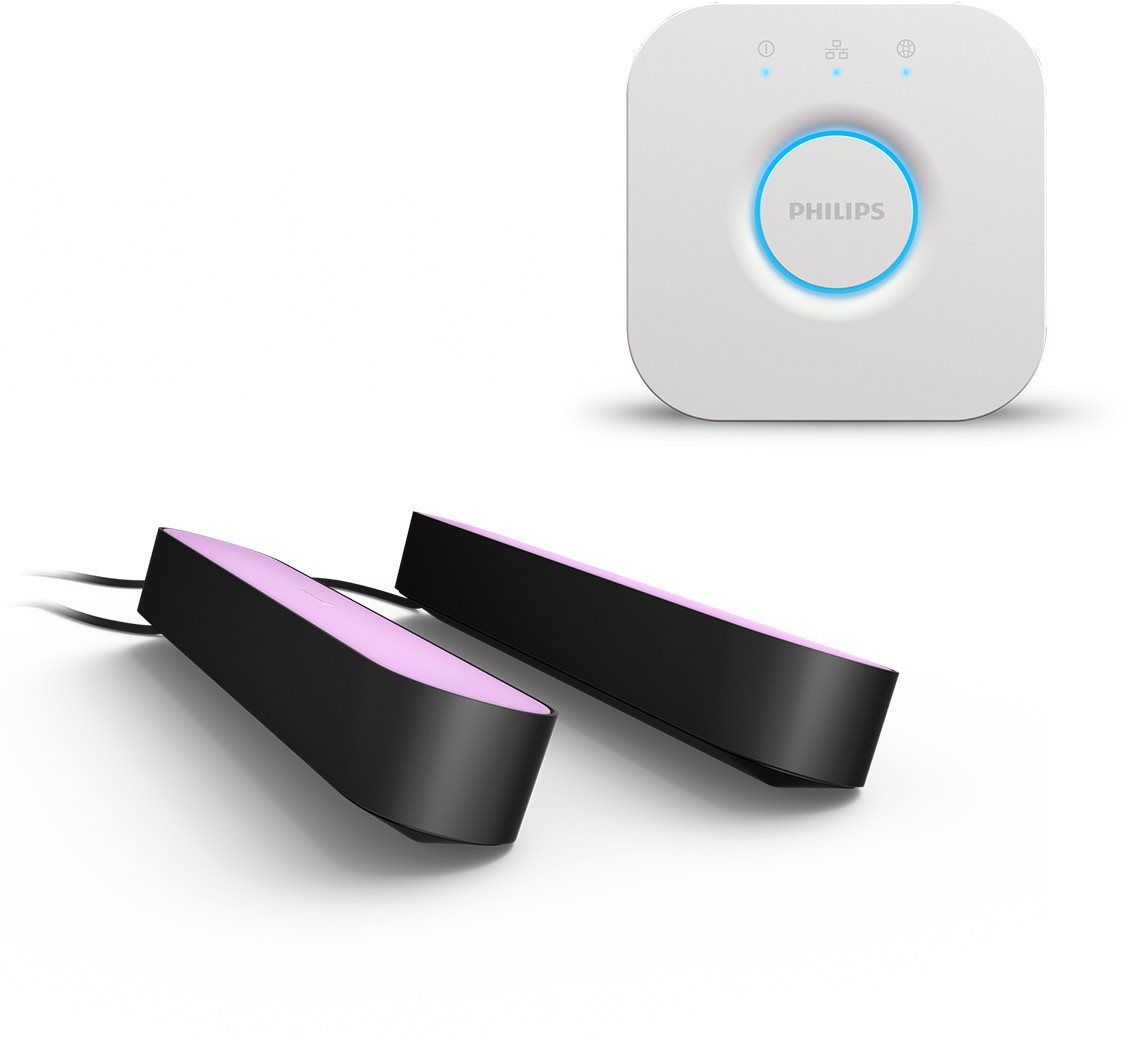 Philips Hue White and Color Ambiance Play Double pack černý +  Philips Hue Bridge