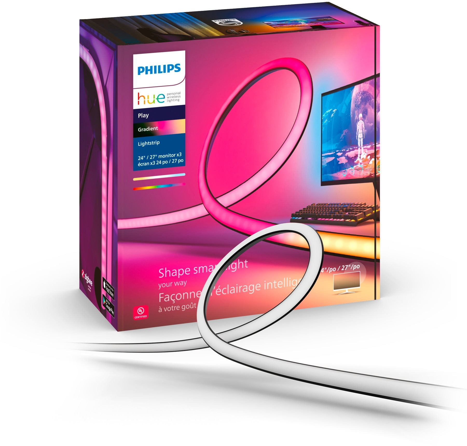 Philips Hue Play Gradient PC Lightstrip 3 x 24"/27"