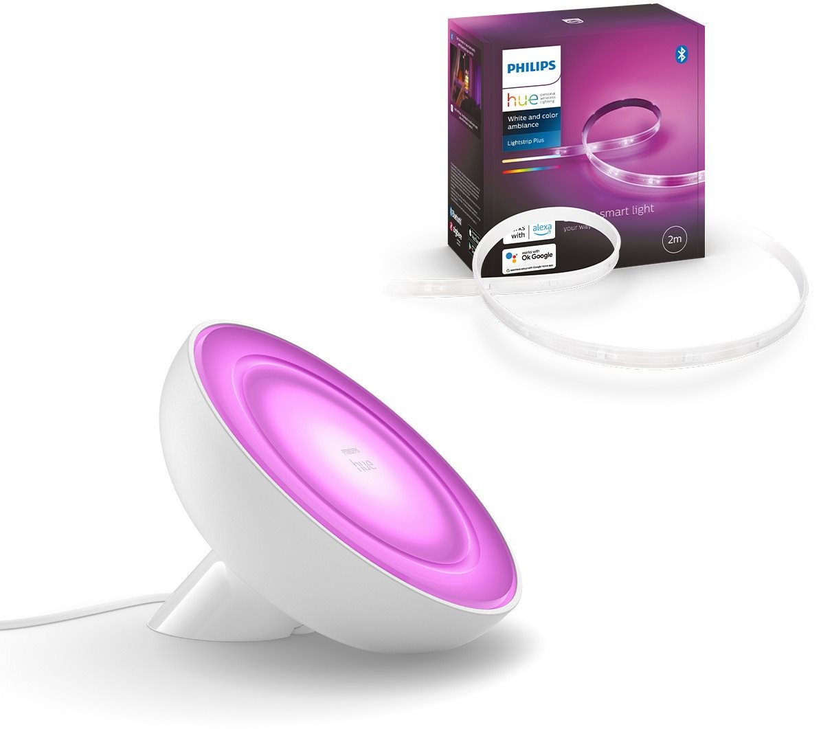 Philips Hue Lightstrip Plus V4 + Philips Hue Bloom gen4 white