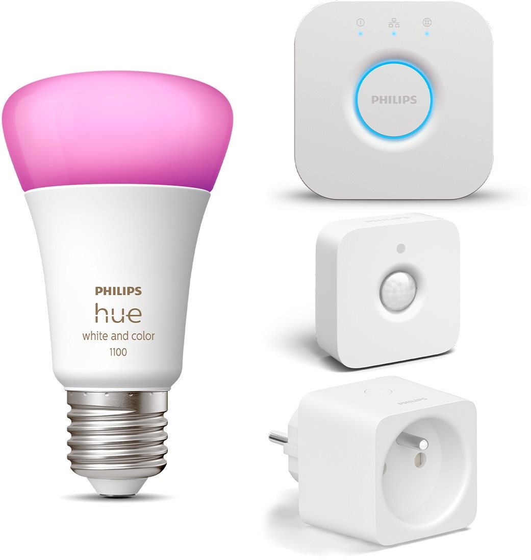 Philips HUE Bridge EU + Philips Hue Motion Sensor EU + Philips Hue 1x Smart plug BE/FR + Philips Hue