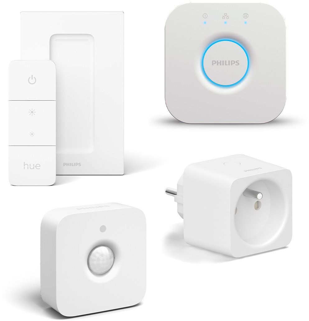 Philips Hue Dimmer Switch EU/UK v2 + Philips Hue Motion Sensor EU + Philips Hue 1x Smart plug BE/FR