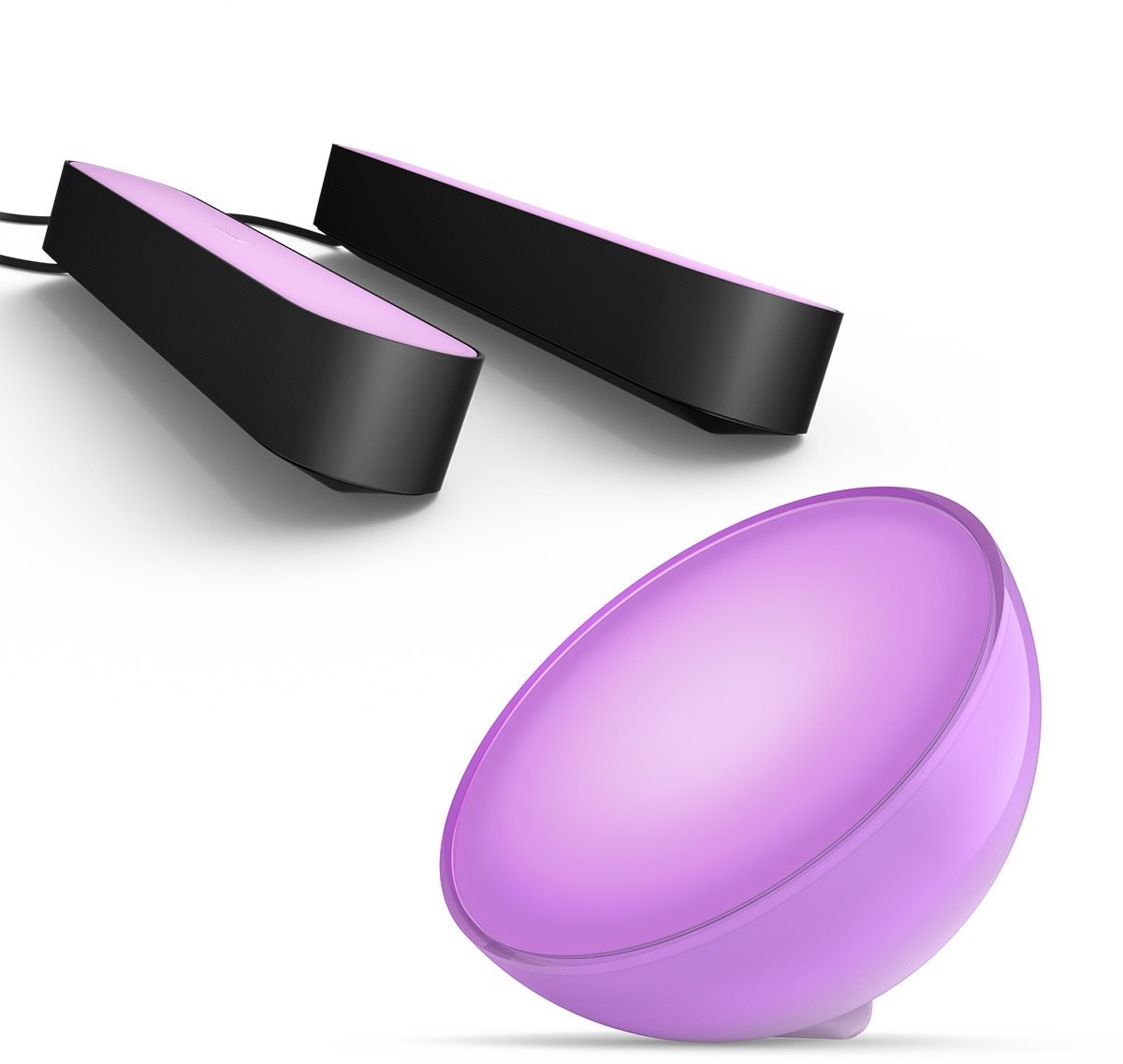 Philips Hue COL Hue Go V2 EU white + COL HUE PLAY DOUBLEPK EU/UK black