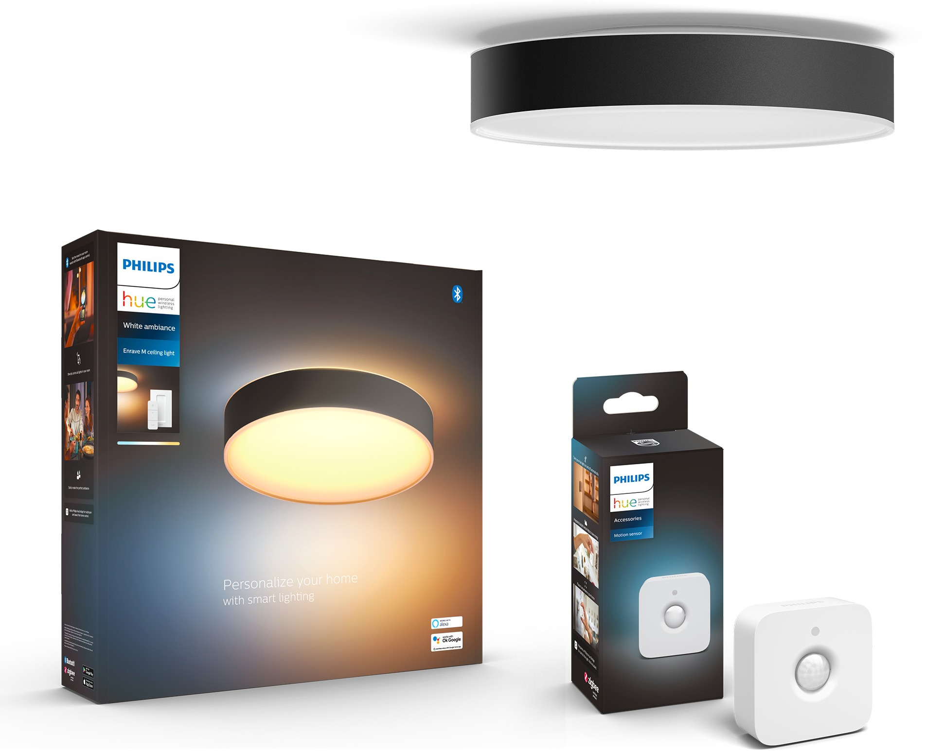 Philips Hue Enrave M černá + Philips Hue Motion Sensor