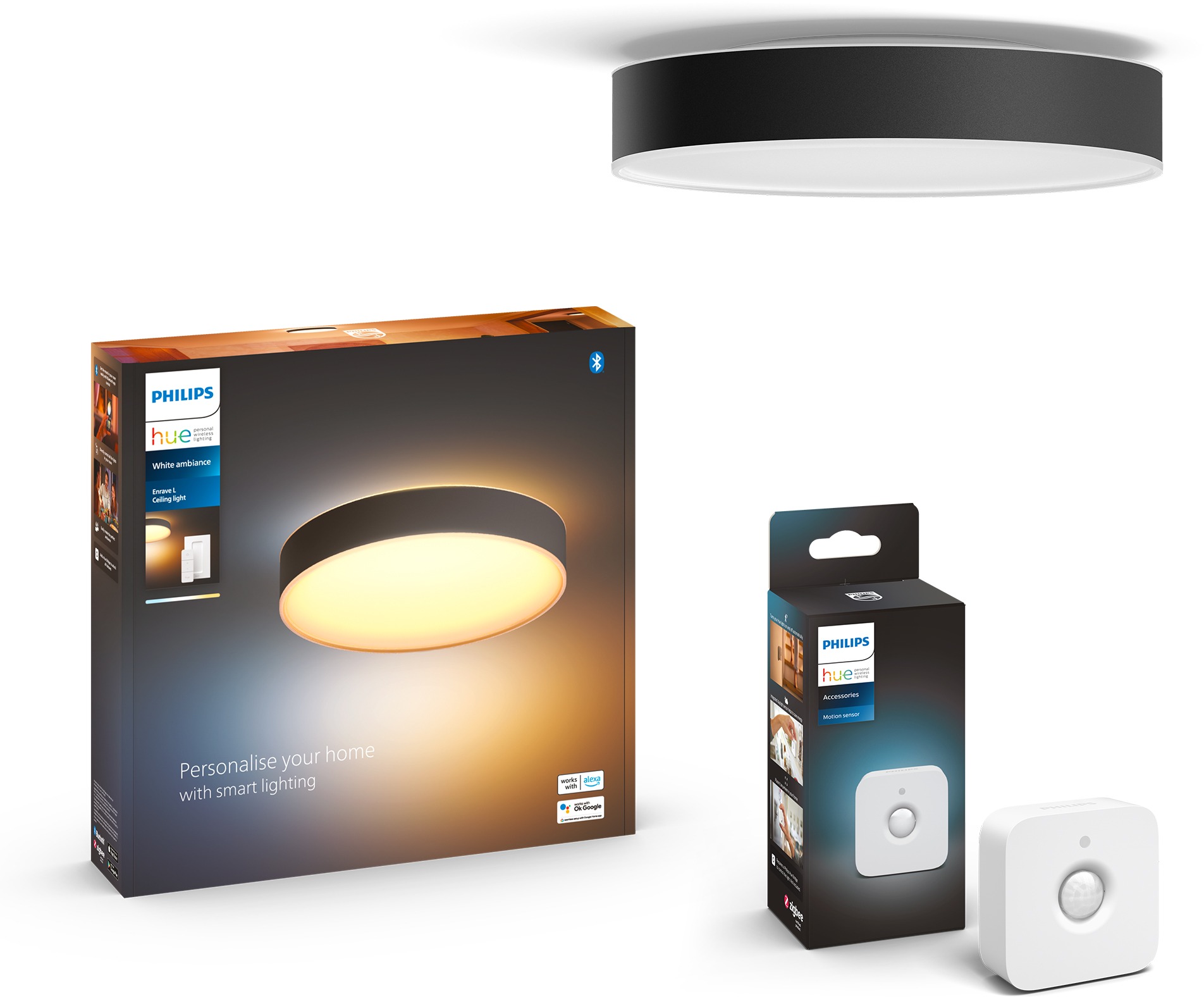 Philips Hue Enrave L černá + Philips Hue Motion Sensor