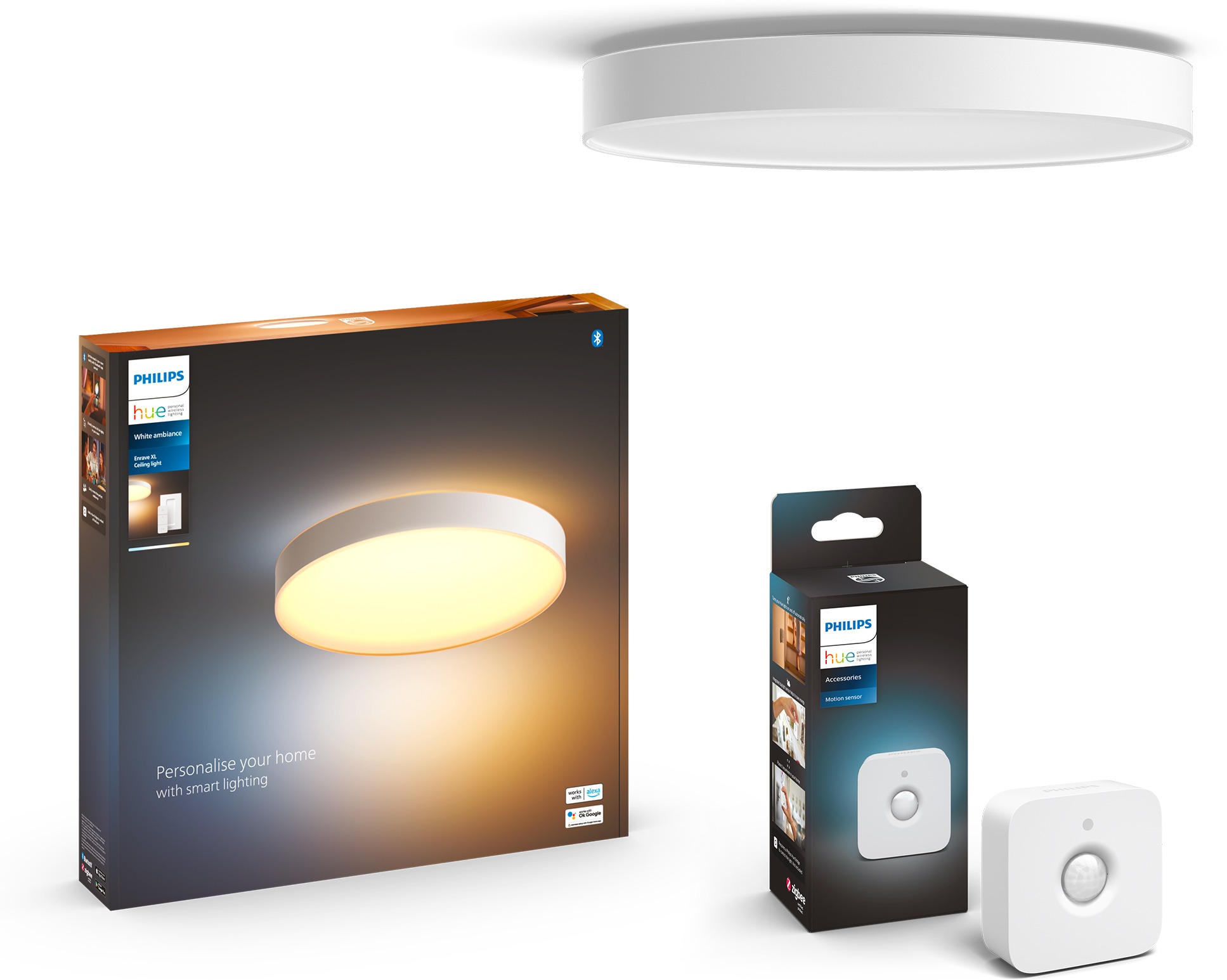 Philips Hue Enrave XL bílá + Philips Hue Motion Sensor