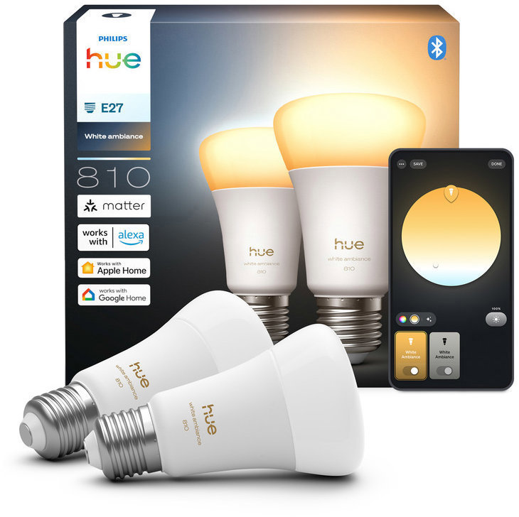 Philips Hue White Ambiance 6W 810 E27 2ks
