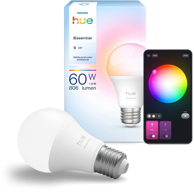 Philips Hue Essential White and Color Ambiance 8W 806 E27