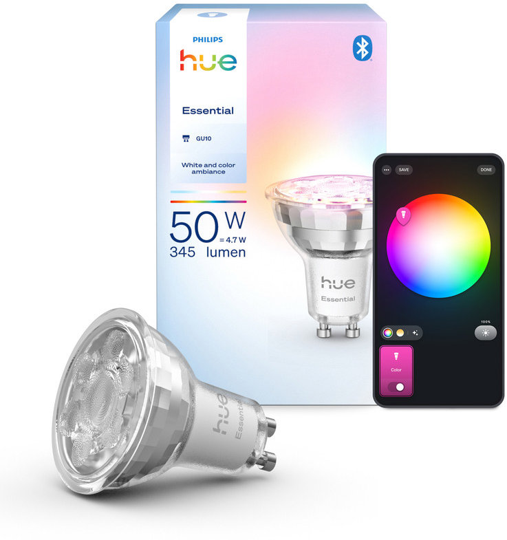 Philips Hue Essential White and Color Ambiance 4,7W 345 GU10