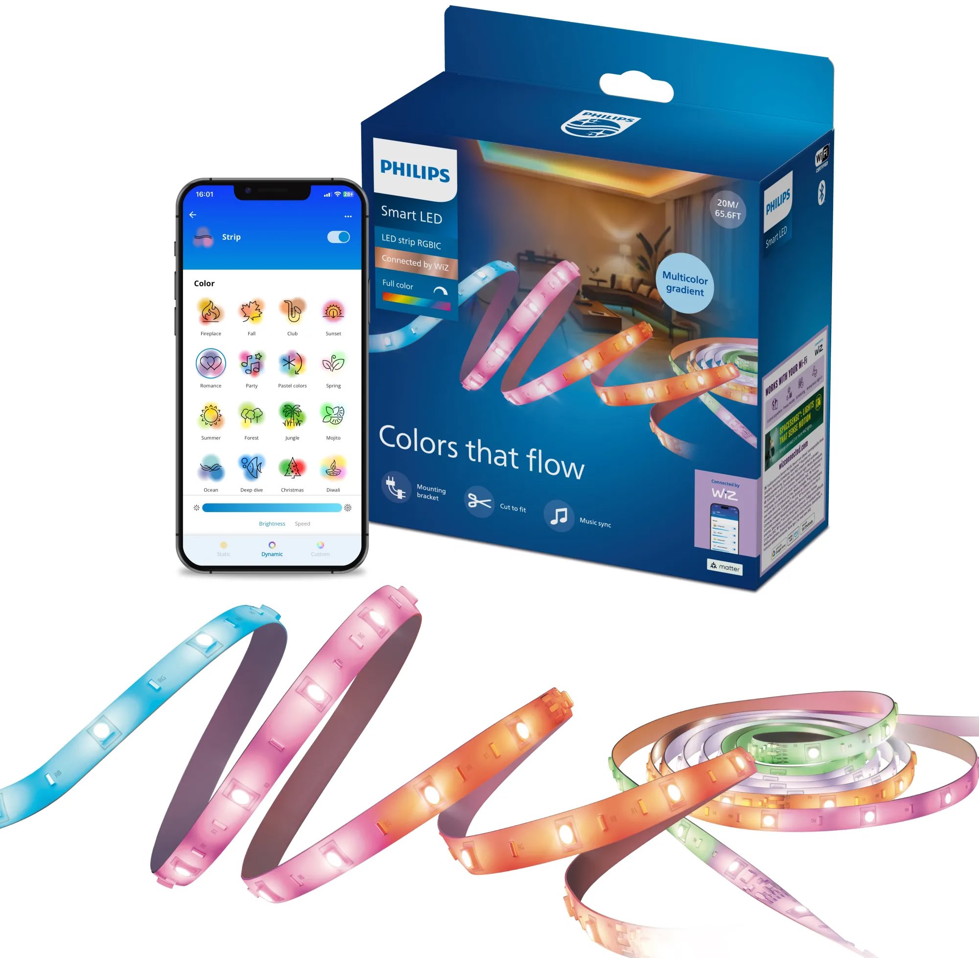 Philips RGBIC LED strip 20 m Type-C