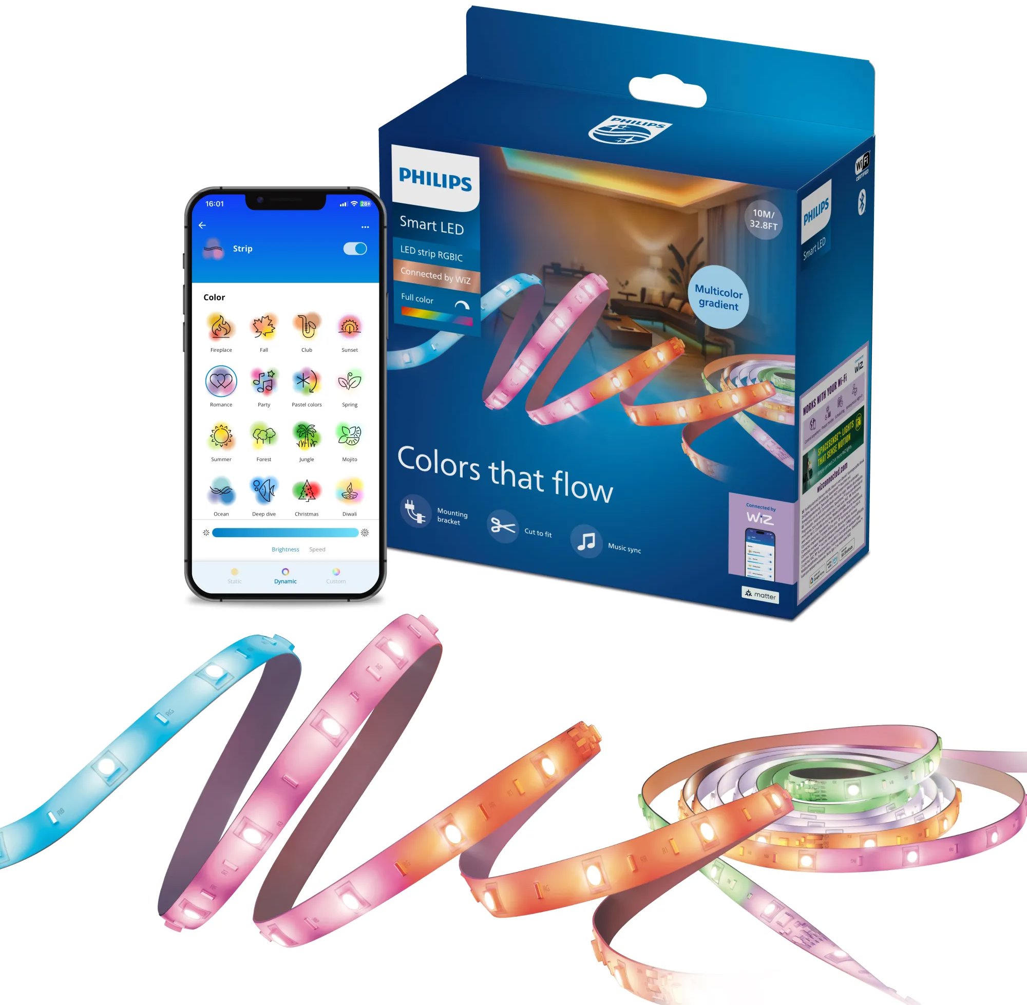 Philips RGBIC LED strip 10 m (5+5) Type-C