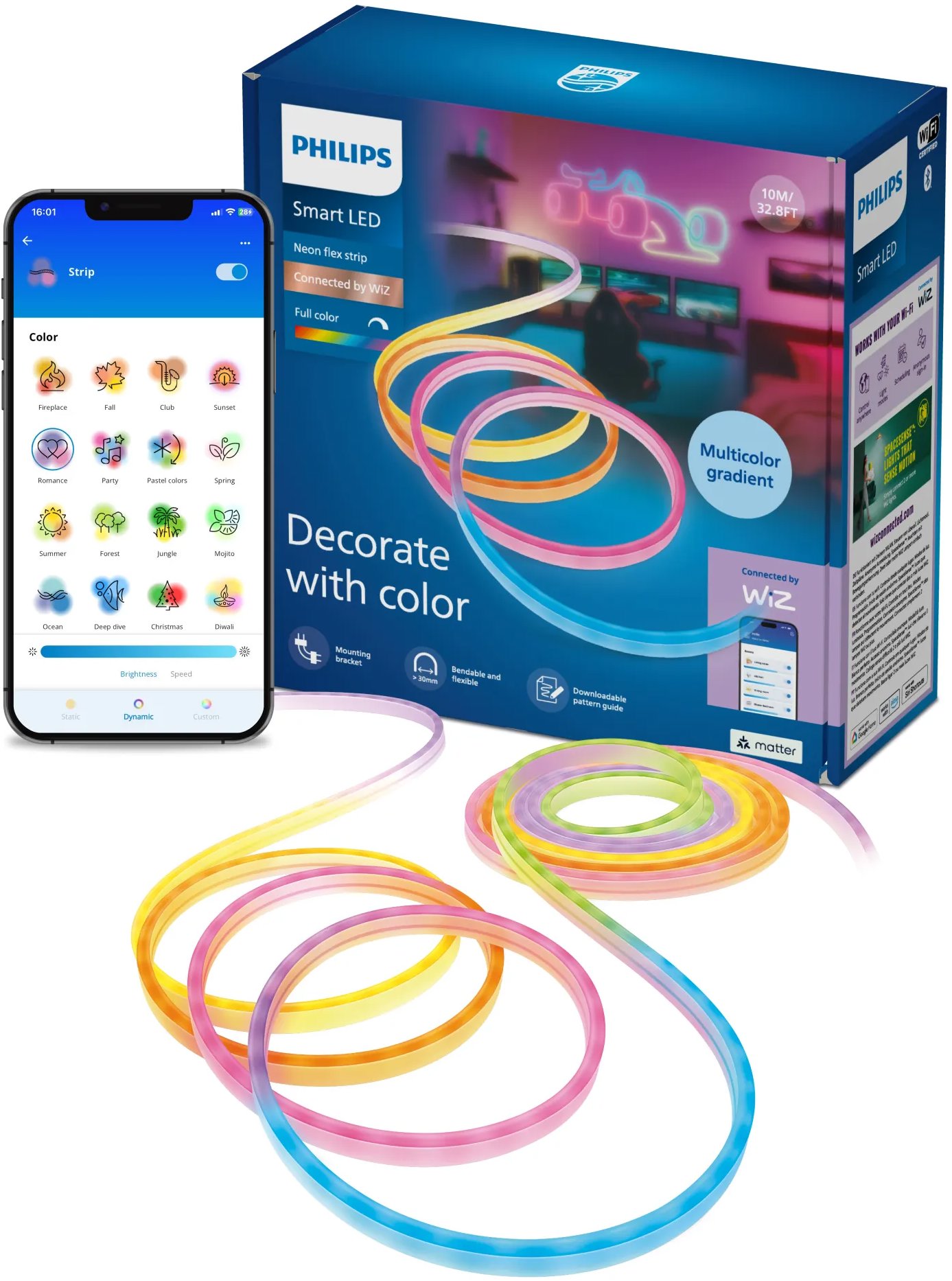 Philips Neon RGBIC LED strip 10 m Type-C