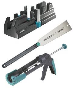 WOLFCRAFT sada pro připevnění soklů a lišt (pilka, pokosnice, pistole) 6977000