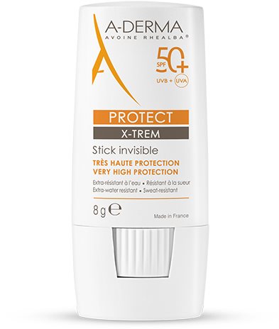 A-Derma PROTECT X-TREM Transparentní tyčinka s velmi vysokou ochranou SPF 50+ 8g