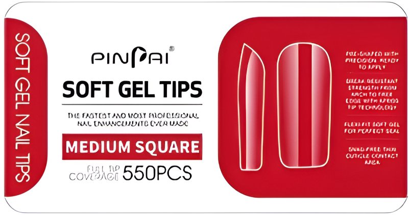 PinPai Gelové tipy Medium square, 550 ks