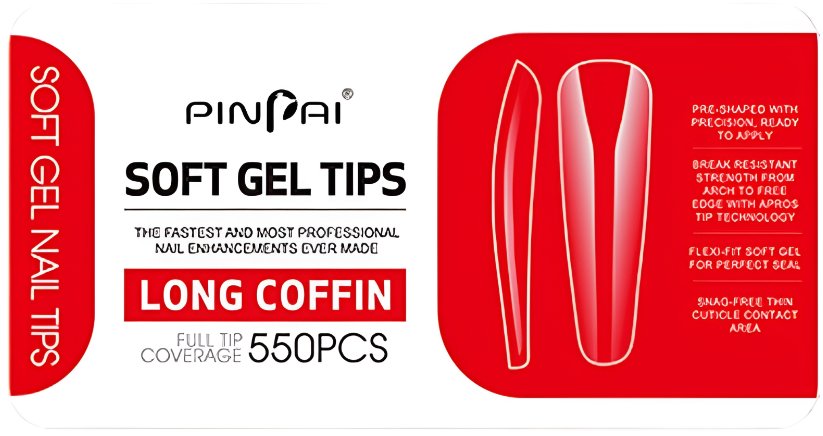 PinPai Gelové tipy Long coffin, 550 ks