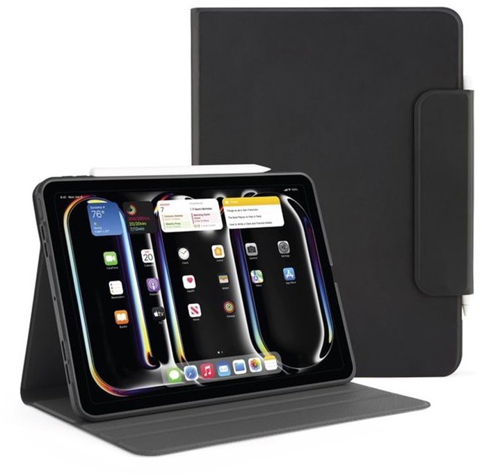 Pipetto Origami No5 Rotating Folio Case Black iPad Pro 11 (2024,2025)