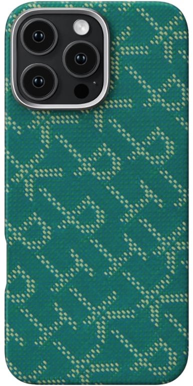 Pitaka Tactile Woven Case PTK Green Gold iPhone 16 Pro